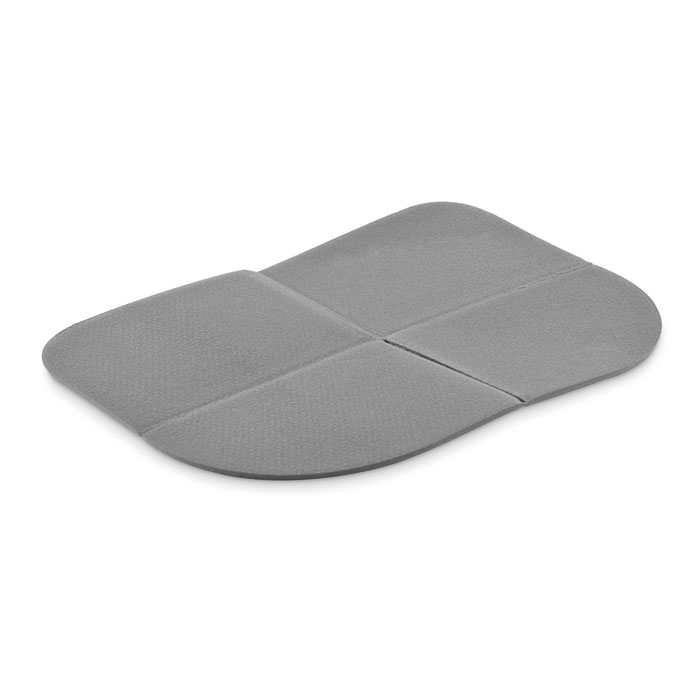 Coussin de siège publicitaire pliable Faltbar gris pierre